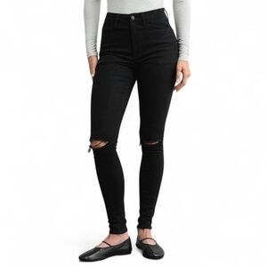 AE Next level Curvy Super Hi-Rise Jegging - Black - Size 4s